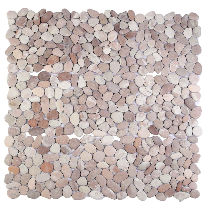 Plăci din pietriș Bej și roz pal 30 x 30 cm Pietriș de râu WALTI