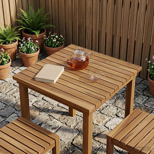 Placă de masă 50 x 50 x 3,5 cm Pătrat Lemn solid de tec natural - WALTI WALTI