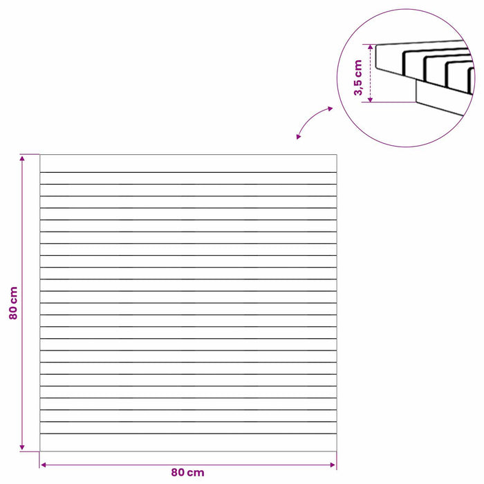 Placă de masă 80 x 80 x 3,5 cm Pătrat Lemn solid de tec natural - WALTI WALTI