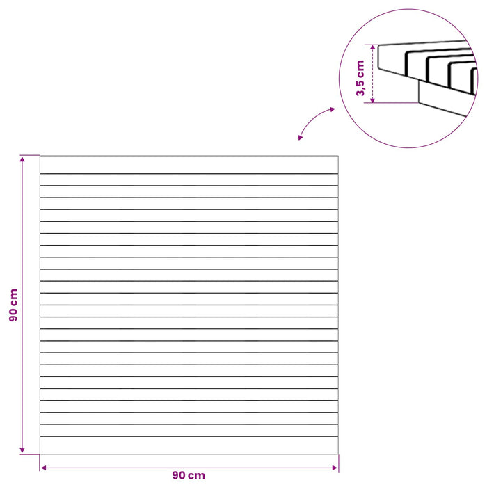 Placă de masă 90 x 90 x 3,5 cm Pătrat Lemn solid de tec natural - WALTI WALTI