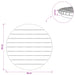 Placă de masă Ø 40 x 3,5 Rotund Lemn solid de tec natural - WALTI WALTI