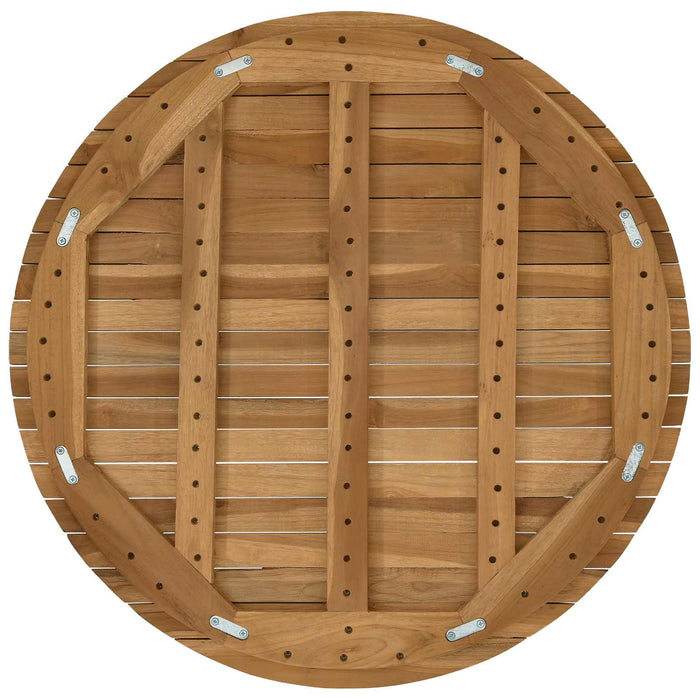 Placă de masă Ø 70 x 3,5 Rotund Lemn solid de tec natural - WALTI WALTI