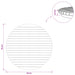 Placă de masă Ø 70 x 3,5 Rotund Lemn solid de tec natural - WALTI WALTI