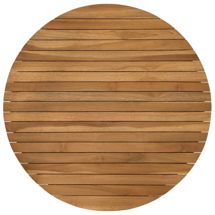 Placă de masă Ø 70 x 3,5 Rotund Lemn solid de tec natural - WALTI WALTI