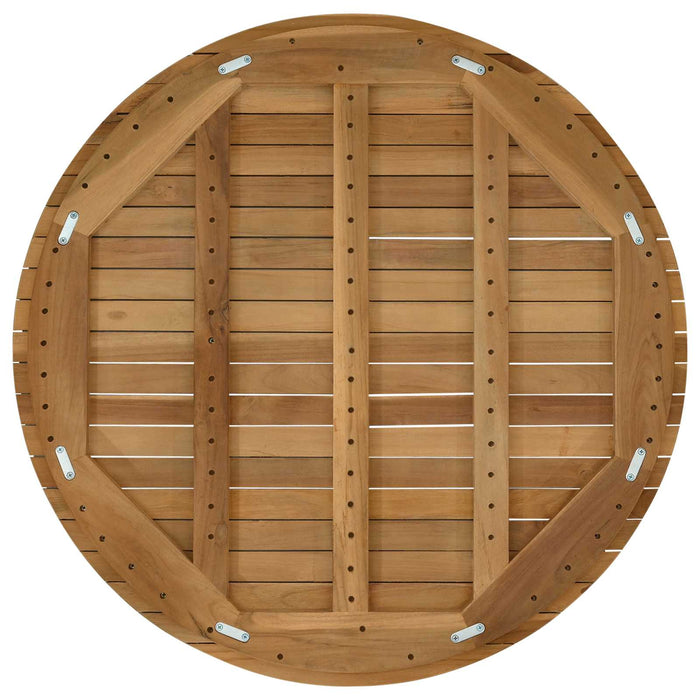 Placă de masă Ø 80 x 3,5 Rotund Lemn solid de tec natural - WALTI WALTI