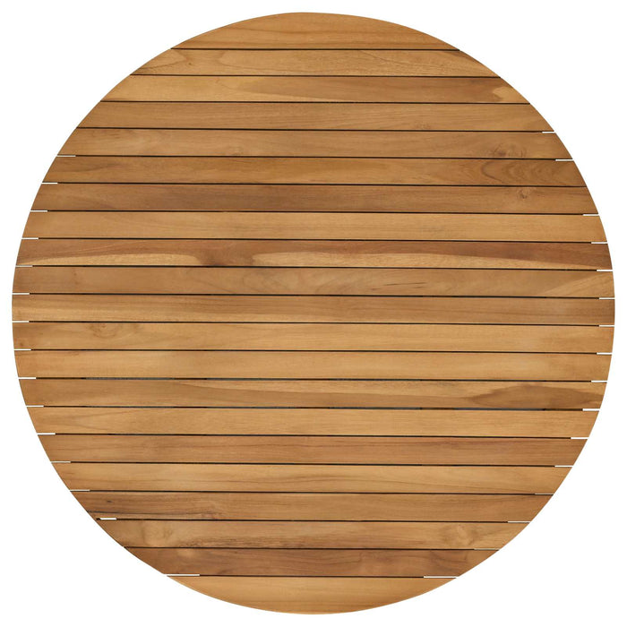 Placă de masă Ø 80 x 3,5 Rotund Lemn solid de tec natural - WALTI WALTI