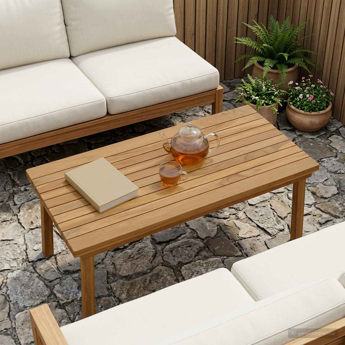 Placă de masă 80 x 40 x 3,5 cm Dreptunghiular Lemn solid de tec - WALTI WALTI