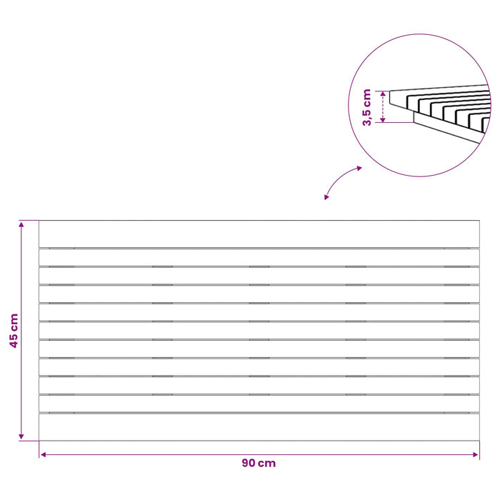 Placă de masă 90 x 45 x 3,5 cm Dreptunghiular Lemn solid de tec - WALTI WALTI