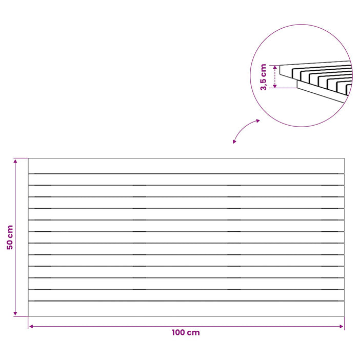 Placă de masă 100 x 50 x 3,5 cm Dreptunghiular natural - WALTI WALTI