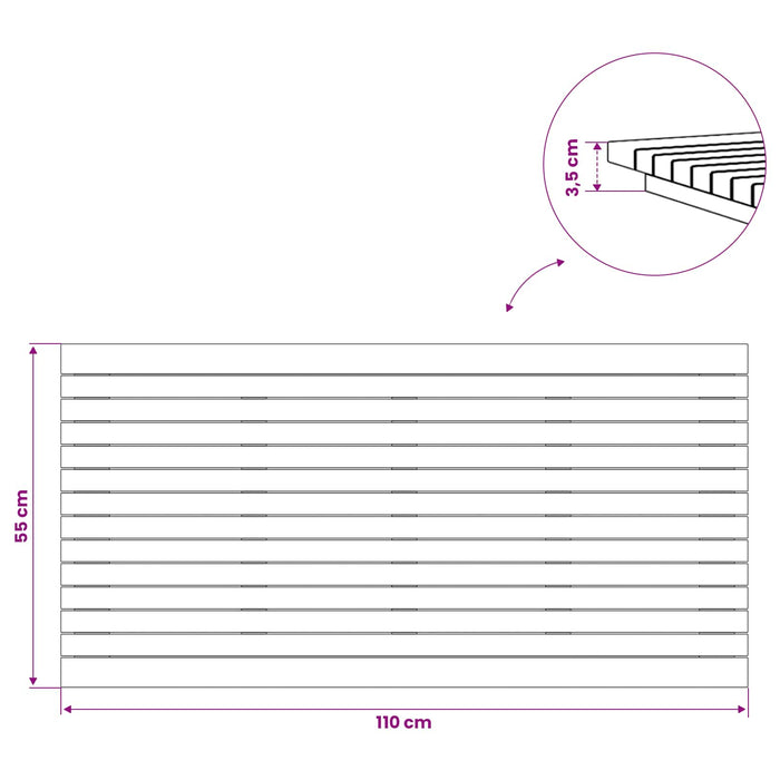 Placă de masă 110 x 55 x 3,5 cm Dreptunghiular natural - WALTI WALTI