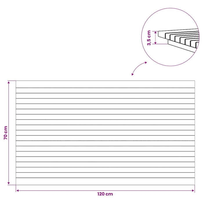 Placă de masă 120 x 70 x 3,5 cm Dreptunghiular natural - WALTI WALTI