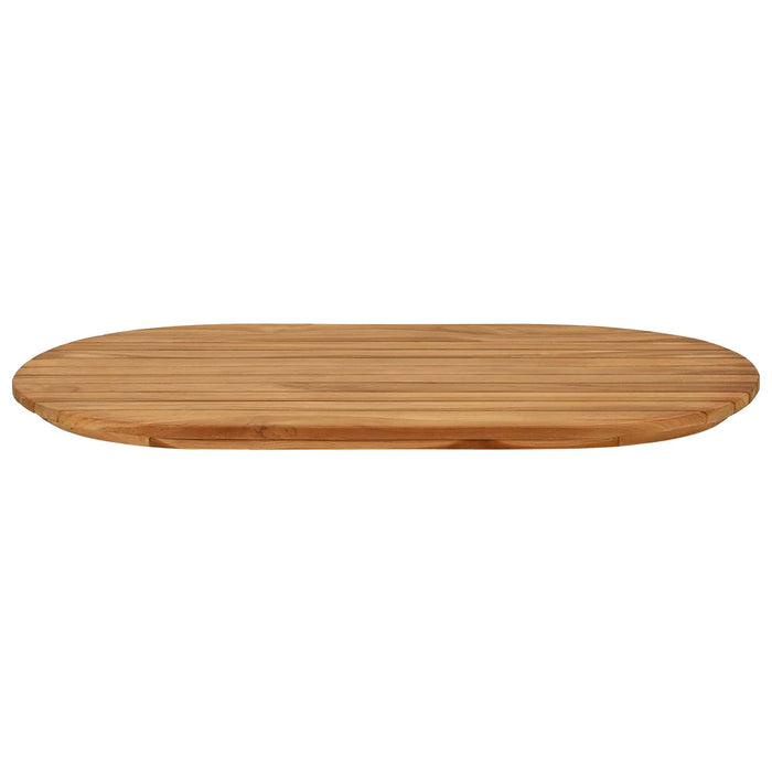 Placă de masă 80 x 40 x 3,5 cm Oval Lemn solid de tec natural - WALTI WALTI