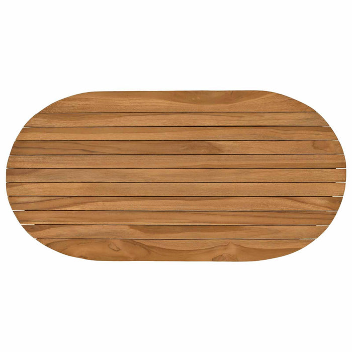 Placă de masă 80 x 40 x 3,5 cm Oval Lemn solid de tec natural - WALTI WALTI