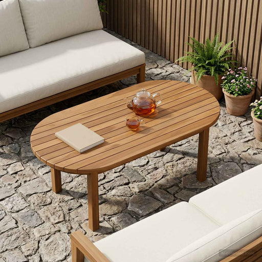 Placă de masă 90 x 45 x 3,5 cm Oval Lemn solid de tec natural - WALTI WALTI