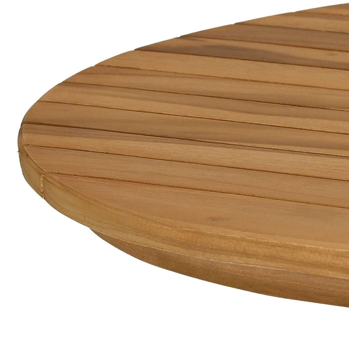 Placă de masă 100 x 50 x 3,5 cm Oval Lemn solid de tec natural - WALTI WALTI