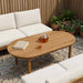 Placă de masă 100 x 50 x 3,5 cm Oval Lemn solid de tec natural - WALTI WALTI