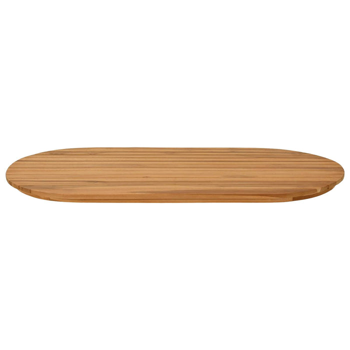 Placă de masă 100 x 50 x 3,5 cm Oval Lemn solid de tec natural - WALTI WALTI