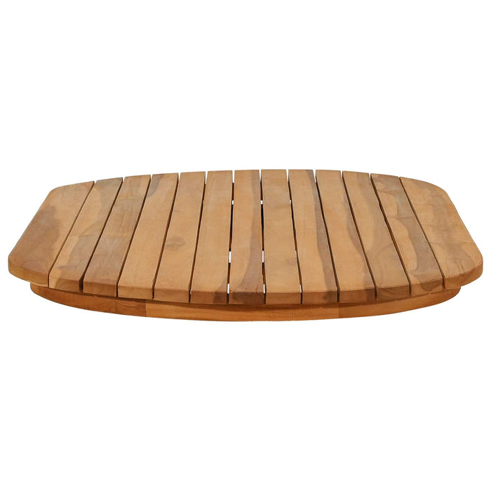 Placă de masă 100 x 50 x 3,5 cm Oval Lemn solid de tec natural - WALTI WALTI