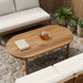 Placă de masă 110 x 55 x 3,5 cm Oval Lemn solid de tec natural - WALTI WALTI