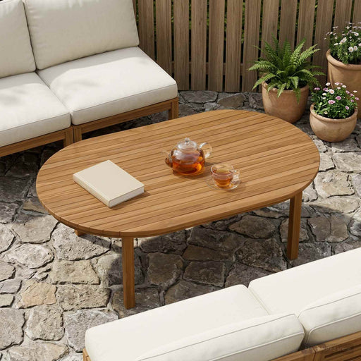 Placă de masă 120 x 70 x 3,5 cm Oval Lemn solid de tec natural - WALTI WALTI