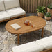 Placă de masă 120 x 70 x 3,5 cm Oval Lemn solid de tec natural - WALTI WALTI
