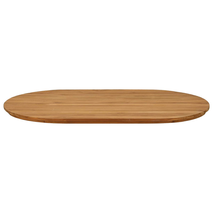 Placă de masă 120 x 70 x 3,5 cm Oval Lemn solid de tec natural - WALTI WALTI