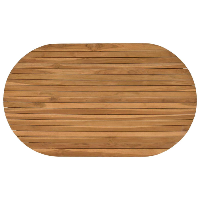 Placă de masă 120 x 70 x 3,5 cm Oval Lemn solid de tec natural - WALTI WALTI