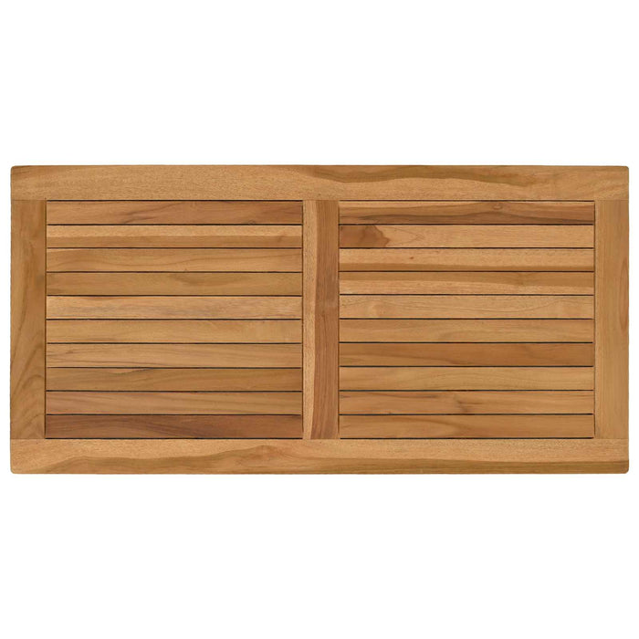 Placă de masă Dreptunghiular Lemn solid de tec natural - WALTI WALTI