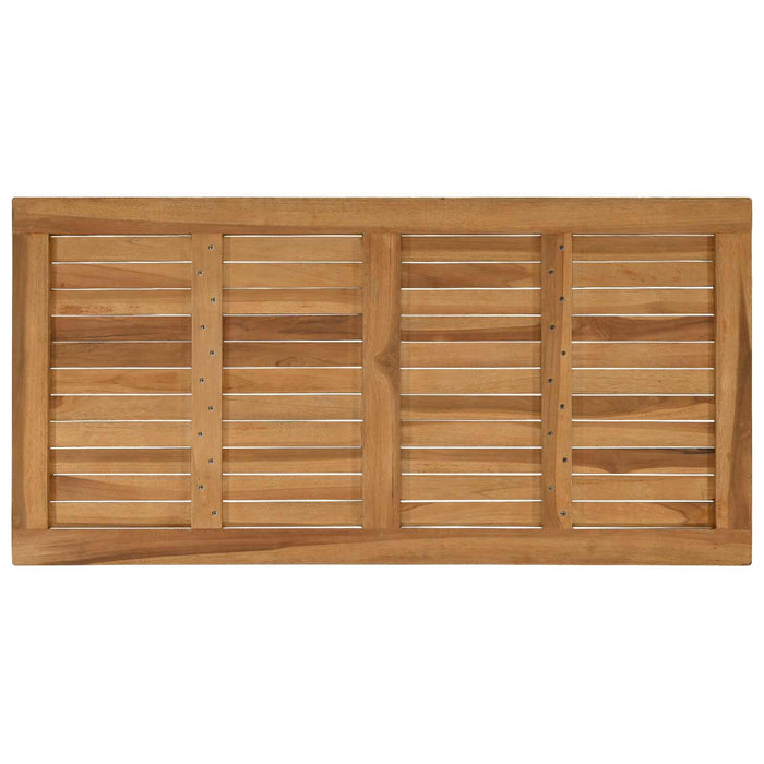 Placă de masă Dreptunghiular Lemn solid de tec natural - WALTI WALTI
