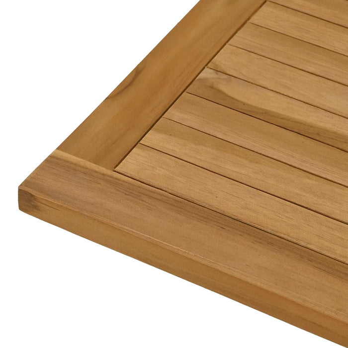 Placă de masă Dreptunghiular Lemn solid de tec natural - WALTI WALTI