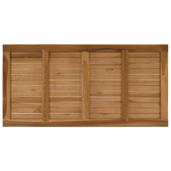 Placă de masă Dreptunghiular Lemn solid de tec natural - WALTI WALTI