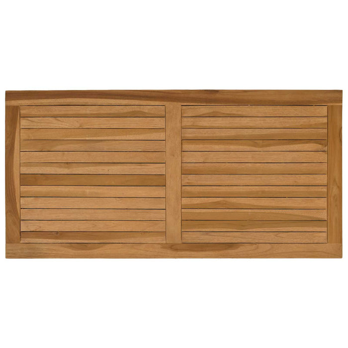 Placă de masă Dreptunghiular Lemn solid de tec natural - WALTI WALTI