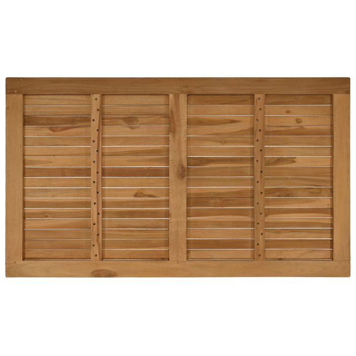Placă de masă Dreptunghiular Lemn solid de tec natural - WALTI WALTI