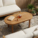 Placă de masă 80 x 40 x 2,5 cm Oval Lemn solid de tec natural - WALTI WALTI