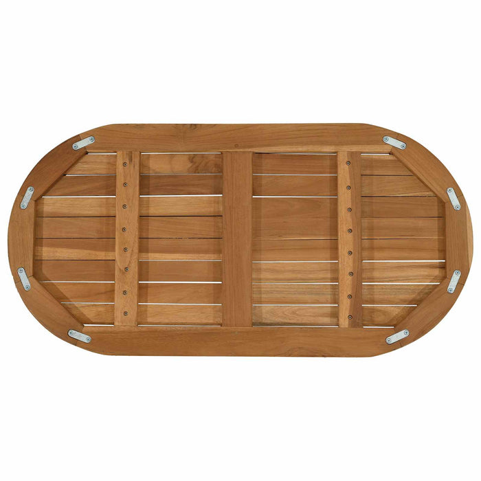 Placă de masă 80 x 40 x 2,5 cm Oval Lemn solid de tec natural - WALTI WALTI