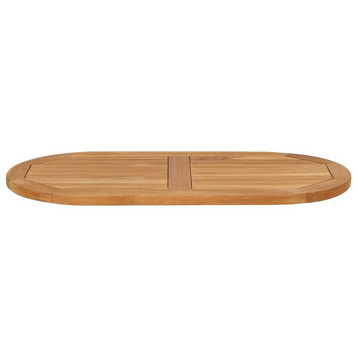 Placă de masă 80 x 40 x 2,5 cm Oval Lemn solid de tec natural - WALTI WALTI