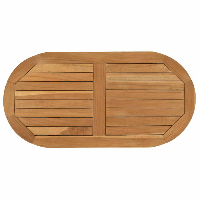 Placă de masă 80 x 40 x 2,5 cm Oval Lemn solid de tec natural - WALTI WALTI