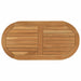 Placă de masă 80 x 40 x 2,5 cm Oval Lemn solid de tec natural - WALTI WALTI