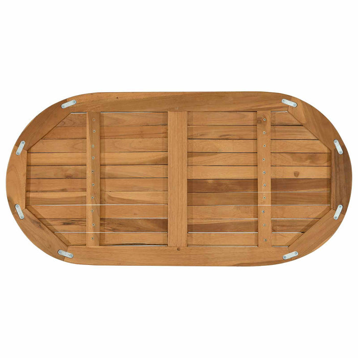 Placă de masă Oval Lemn solid de tec natural - WALTI WALTI