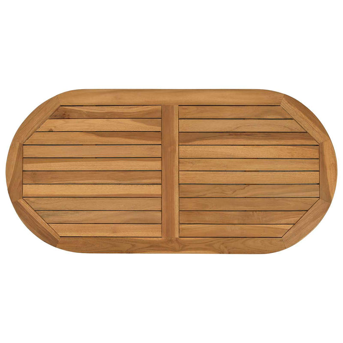 Placă de masă Oval Lemn solid de tec natural - WALTI WALTI