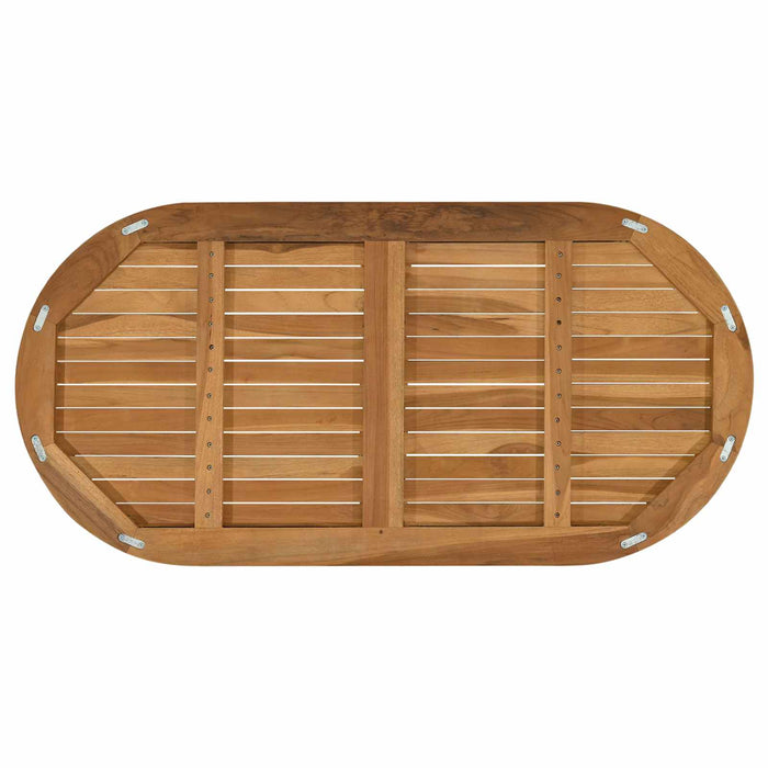 Placă de masă Oval Lemn solid de tec natural - WALTI WALTI