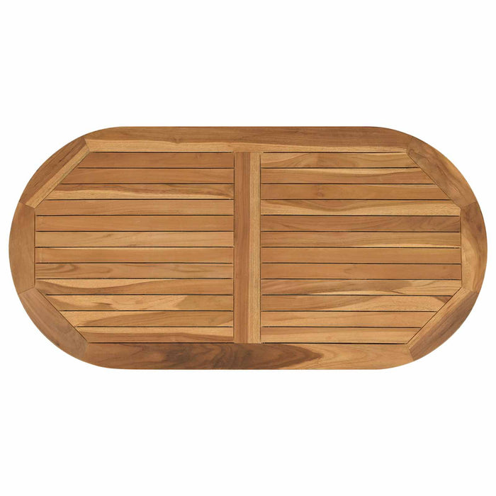 Placă de masă Oval Lemn solid de tec natural - WALTI WALTI