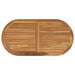 Placă de masă Oval Lemn solid de tec natural - WALTI WALTI