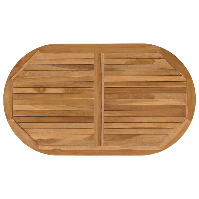 Placă de masă Oval Lemn solid de tec natural - WALTI WALTI