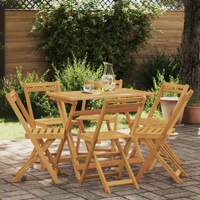 Scaune de grădină pliante 6 pcs natural 40 x 53 x 80 cm - WALTI WALTI