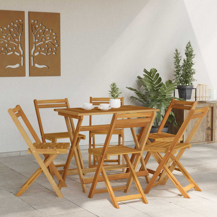 Scaune de grădină pliante 6 pcs natural 40 x 53 x 80 cm - WALTI WALTI