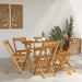 Scaune de grădină pliante 6 pcs natural 40 x 53 x 80 cm - WALTI WALTI