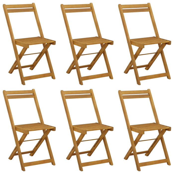 Scaune de grădină pliante 6 pcs natural 40 x 53 x 80 cm - WALTI WALTI