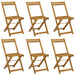 Scaune de grădină pliante 6 pcs natural 40 x 53 x 80 cm - WALTI WALTI
