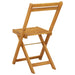 Scaune de grădină pliante 6 pcs natural 40 x 53 x 80 cm - WALTI WALTI